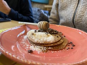 Buckwheat Pancakes  at Semente - Art - Coffee & Plant Based Food in Braga