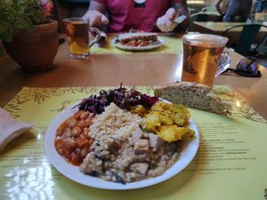Lunch buffet at Semente - Art - Coffee & Plant Based Food in Braga