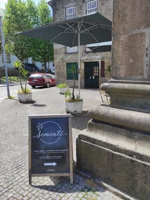 Outside at Semente - Art - Coffee & Plant Based Food in Braga