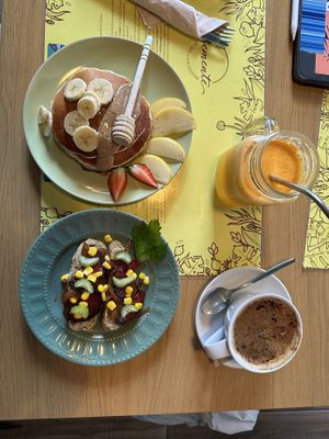 Pancake brunch   at Semente - Art - Coffee & Plant Based Food in Braga
