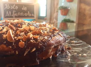 Carob Cake at Semente - Art - Coffee & Plant Based Food in Braga