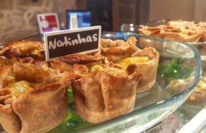 The "Pastel de Nata" is a traditional Portuguese sweet, this is our adaptation without eggs and without puff pastry. at Semente - Art - Coffee & Plant Based Food in Braga