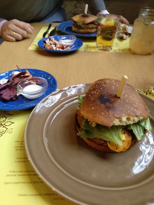 Tofu burguer at Semente - Art - Coffee & Plant Based Food in Braga
