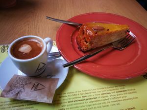 Orange cake at Semente - Art - Coffee & Plant Based Food in Braga