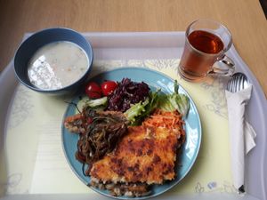 Buffet com sopa e chá at Semente - Art - Coffee & Plant Based Food in Braga