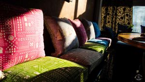 Come and chill upstairs at Travel Yoga Cafe in New Delhi