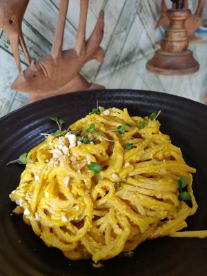 Mac 'N Cheese at Travel Yoga Cafe in New Delhi