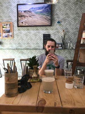 Smoothies at Travel Yoga Cafe in New Delhi