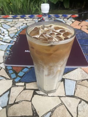 Oat lattee  at Stella's Bakery in Monteverde