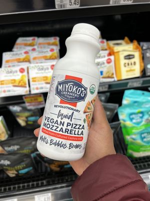 Finally found Miyoko’s liquid pizza mozz here at Health Foods Unlimited! 🙌🏼   at Health Foods Unlimited in Centerville