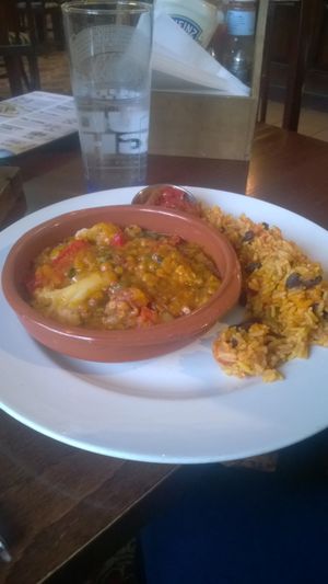 Cauliflower dhansak curry at The Blue Bell in Sunderland