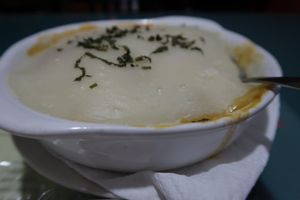 Vegetables covered with mandioca at Restaurante da Zilda in Lencois