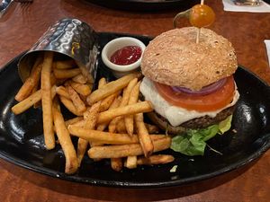 Veggie burger at CRAVE in Maple Grove