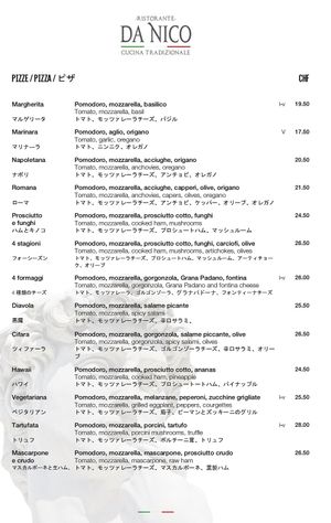 Menu page 6 at Vieux-Valais da Nico in Zermatt