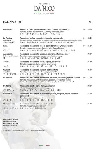 Menu page 7 at Vieux-Valais da Nico in Zermatt