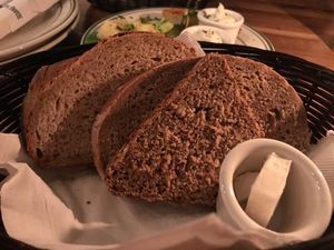 Bread selection at Hinterhof in Los Angeles