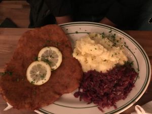 Wiener schnitzel at Hinterhof in Los Angeles