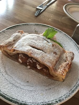 Apple strudel. Vegan ice cream.  at Hinterhof in Los Angeles