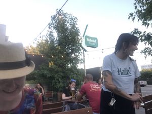 Outdoor seating patio at Hinterhof in Los Angeles