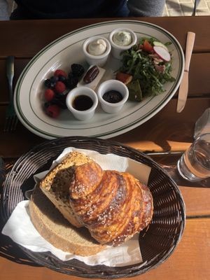Breakfast cheese and jam platter at Hinterhof in Los Angeles
