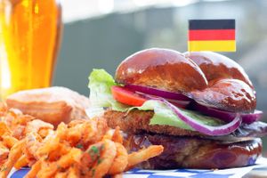 Schnitzel Sandwich at Hinterhof!  at Hinterhof in Los Angeles