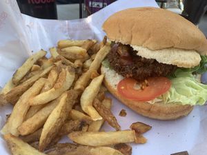 veggiepatty w/ fries at Ninkasi - La Doua in Villeurbanne