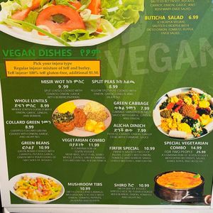 Vegan galore. Thjs family-owned hole in the wall is such a gym. So delish!  at Nile Ethiopian Restaurant in Jacksonville