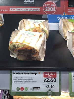 Vegan Mexican bean wrap at Greggs - High St in Chatham