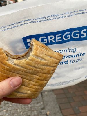 New vegan steak bake! at Greggs - High St in Chatham