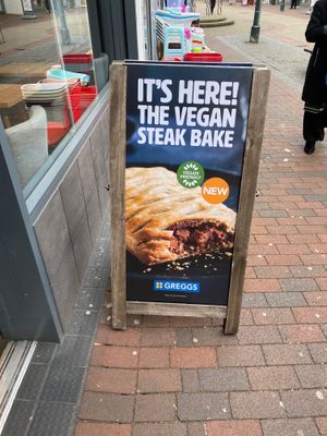Vegan steak bake has arrived!!!!💚🌱 at Greggs - High St in Chatham