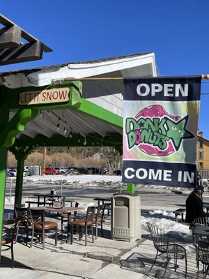Outside of shop  at Dank Donuts in Big Bear Lake