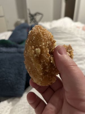 Terrible photo but good donut   at Dank Donuts in Big Bear Lake