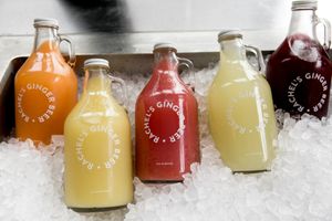 growlers of rgb at Rachel's Ginger Beer in Seattle