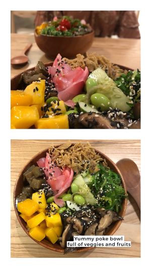 Vegan poke bowls  at Poke Hanoi in Hanoi