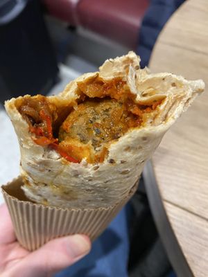 Vegan meatball wrap  at LHR - Pret A Manger - T3 Landside in West London