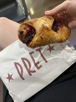 Vegan berry croissant  at LHR - Pret A Manger - T3 Landside in West London