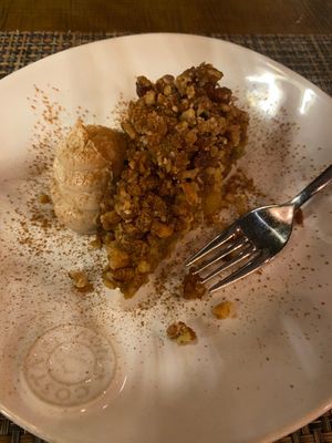 Apple & pecan pie with cashew cream at Local in Lisbon