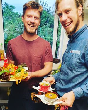 The Phoenix salad by the phoenix boys at The Phoenix Vegetarian Restaurant & Accommodation in Castlemaine