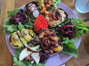 Exotic salad AMAZING at The Phoenix Vegetarian Restaurant & Accommodation in Castlemaine