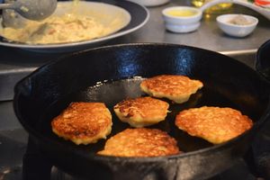 cookery class ..vegan /gluten free blinis at The Phoenix Vegetarian Restaurant & Accommodation in Castlemaine