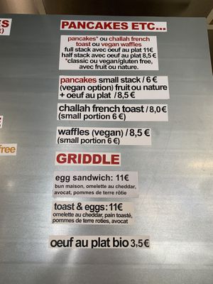 Some vegan options at Bob's Bake Shop in Paris