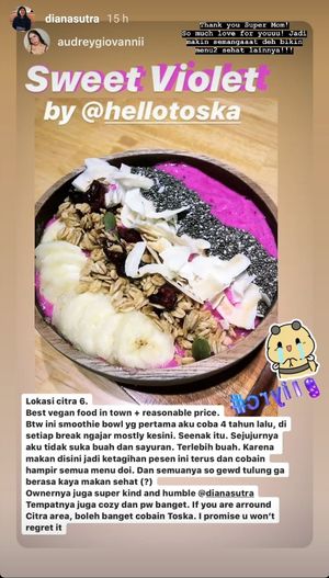 Sweet violet at Toska in Jakarta