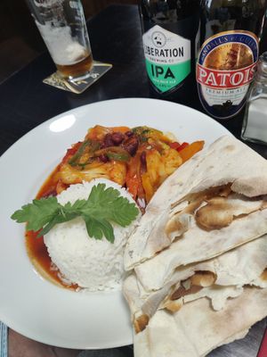 Vegan chili at The Wicked Wolf in Guernsey