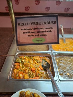 Mixed vegetables at India Taj Palace in San Antonio