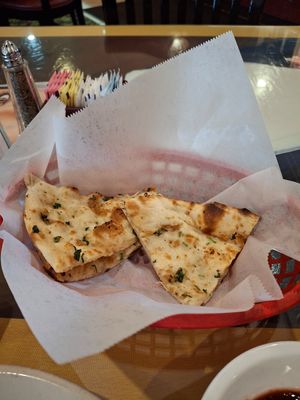 Garlic naan at India Taj Palace in San Antonio