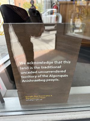 Land Acknowledgment - A first in restaurant I have seen   at Gongfu Bao in Ottawa