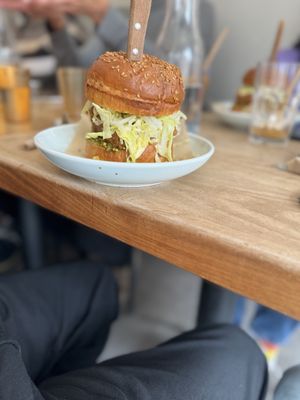 Vegan 5 Spice Fried Tofu Bun (burger )  at Gongfu Bao in Ottawa