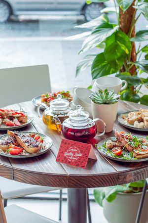 Toast and tea at Healthy Louisa in Leicester
