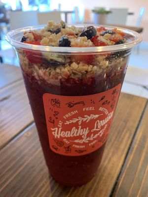 Açaí smoothie at Healthy Louisa in Leicester