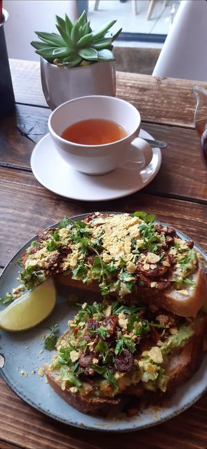 Mushroom Avocado Toast at Healthy Louisa in Leicester